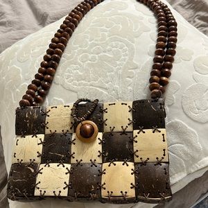 Vintage coconut shell purse.